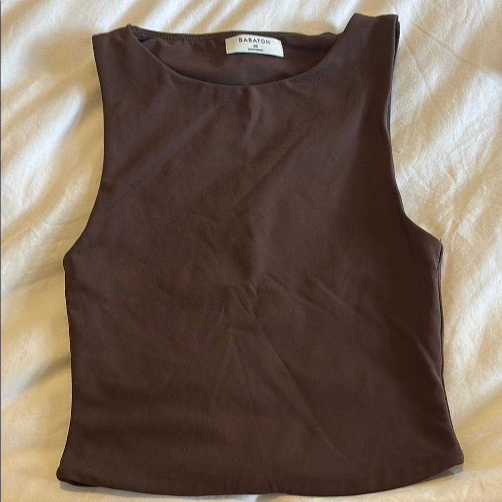 Aritzia Women's Brown Sleeveless Top
